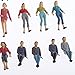 LoveinDIY 20pcs 1:25 Scale Colorful Figures, Model Trains Scenery Standing and Sitting People for Miniature Scenes, Diorama Accessories