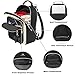 MATEIN Mini Backpack Purse for Women, Fashion Small Purse Backpack with USB Charging Port, Waterproof Casual Daily Cute Shoulder Bag Ladies Handbags for Travel Work College, 2pcs Sets, Black-Beige