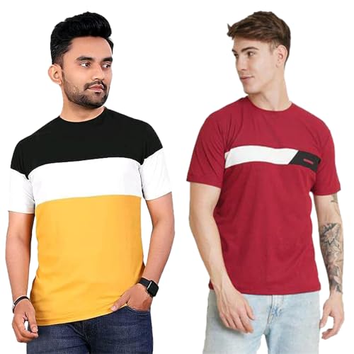 Polo à rayures LookMark ample anti-froissement en polycoton pour homme actif taille L