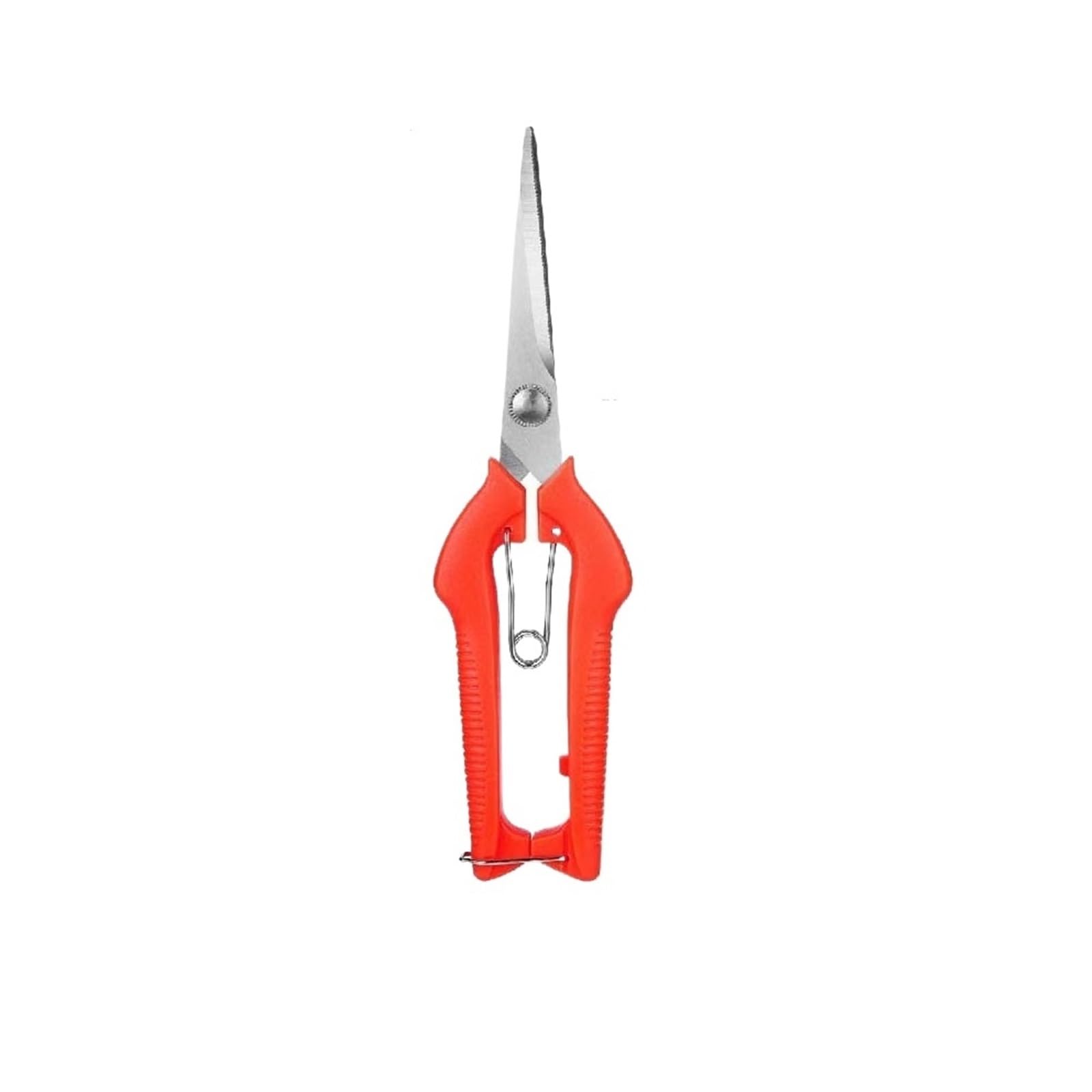 Stainless Steel Pruning Shears – Multi-Use Garden Scissors for Grapes, Vegetables, Bonsai, and Fruit Harvesting(Red)