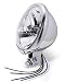 Produktbild ZEMEX Motorrad Chopper 5 3/4 Zoll Scheinwerfer Bates Style chrom Rund Universal Rund 12v H4 Durchmesser 160mm