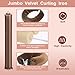 NUNFLUE Heatless Hair Curlers Set- 4Pcs Soft Hair Curlers to Sleep In, No Damage Velvet Curling Rods with Silk Scarf, No Heat Overnight Curls - For All Hair Types
