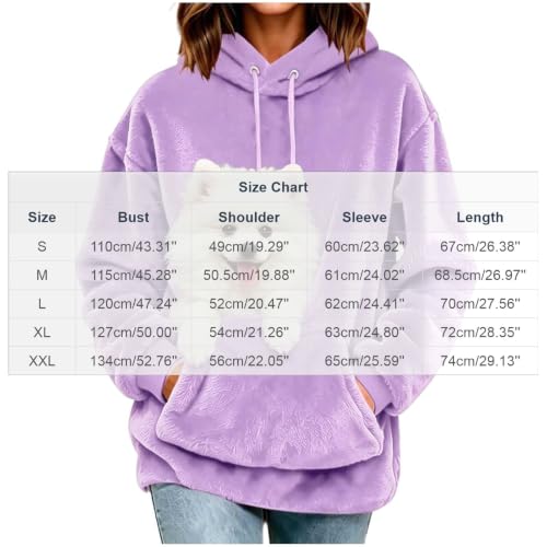 fartey Sweatshirt with Dog Pouch Women Fleece Hooded Cozy Pet Carrier Top - image 6