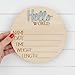 Hello World Wooden Baby Birth Announcement Sign, Newborn Name Date Time Weight Length Board, Neutral Nursery Decor Photo Prop Keepsake (Blue)