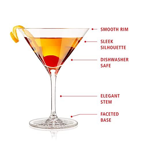 Spiegelau Perfect Serve Cocktail Glasses Set Of 4 - European-Made Crystal, Dishwasher Safe, Professional Quality Cocktail Glass Gift Set - 5.8 Oz #TOP1