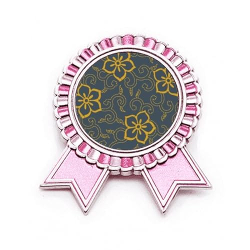 Broche rose de style chinois japonais fleurs asiatiques métal taille M femme