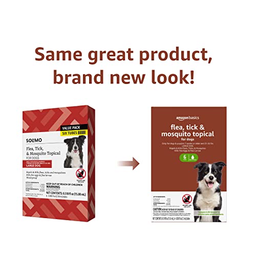 image for Amazon Basics Flea, Tick & Mosquito Topical Treatment for Large Dogs (