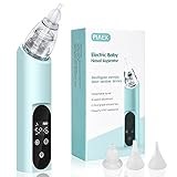 Nasensauger Baby Elektrischer,Piaek Nasal Aspirator USB Aufladen Nasenschleimentferner Sicherer und Schneller, 6 Saugstufe & 3 Größe für Neugeborene & Kleinkinder