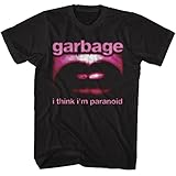 American Classics Garbage Music Paranoid Mouth Adult Short Sleeve T Shirt Retro Style Tees Black