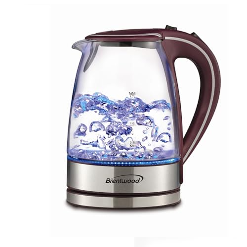 Brentwood Cordless Electric Kettle Glass, 1.7L, Purple