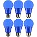 Sunlite A19/3W/B/LED/6PK LED Colored A19 3W Light Bulbs with Medium (E26) Base (6 Pack), Blue