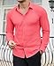 Lion Nardo Slim Fit Dress Shirts for Men Stretch Muscle Fit Long Sleeve Dress Shirts Wrinkle Free Formal Button Down Shirts Watermelon Red