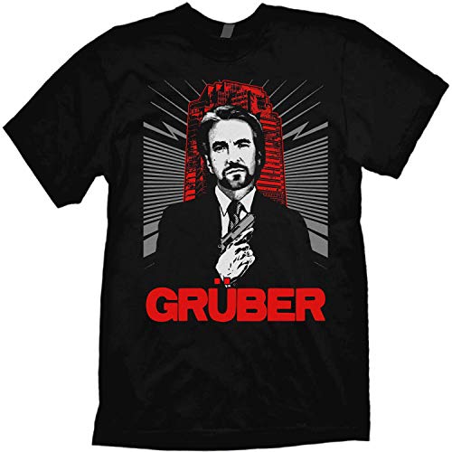 Die Hard T-Shirt Hans Gruber Artwork by Jared Swart Black
