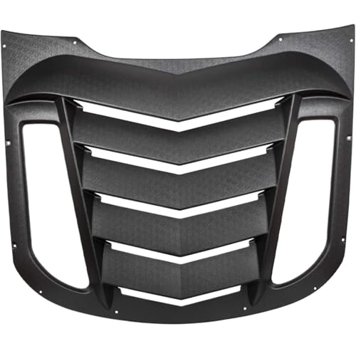 ABS Rear Window Louvers in Matte Black Compatible for Ford Mustang 2015 2016 2017 2018 2019 2020 2021 2022 2023