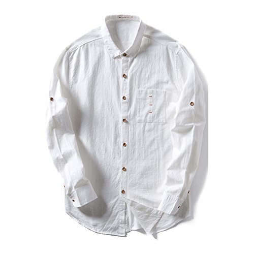 Chemise en lin à manches longues pour homme BaronHong vêtement été style chinois