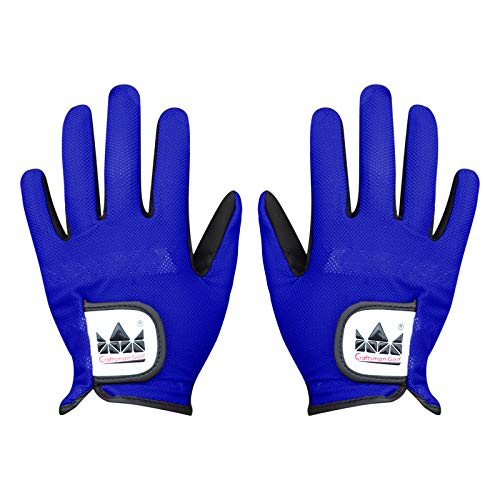 Craftsman Golf 1-Pair Mesh Golf Glove For Kids, Boy, Girl Blue Red (Blue, M) #TOP13