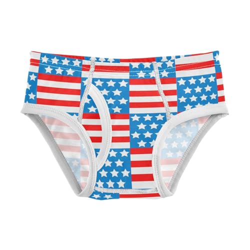 Wusikd American Flag Boys' Underwear Cotton Patriotic Boys Briefs Soft Toddler Underwear 3T