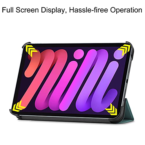 Lobwerk Tablet Case for Apple iPad Mini 6 2021 6th Generation 8.3 Inch Slim Case with Stand Function and Auto Sleep/Wake Function Green - Image 4