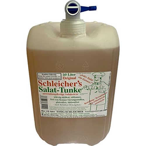 Original Schleicher's Salat-Tunke | Salat Dressing | 10 kg mit Auslasshahn/Ausgießer Salat Dressing Anwendungsfertig