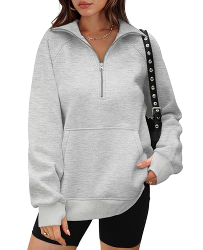 OFEEFAN-Quarter-Zip-Sweatshirts-For-Women-Pullover-Oversized-Hoodies-Sweaters-Fall-Outfits-Winter-Clothes-Thumb-Hole-2024 41e26gyOb3L