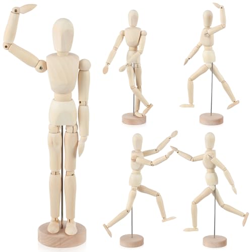 4-Pack 8 Inch Wooden Mannequins