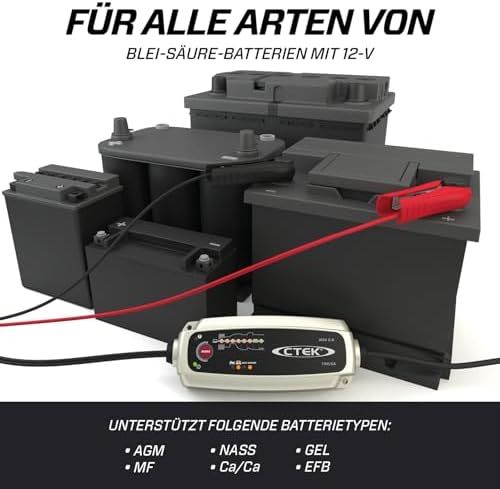 Bild 3 - CTEK MXS 5.0, Batterieladegerät 12V, Temperaturkompensation, Intelligentes Ladegerät Autobatterie, Ladegerät Auto Und Motorrad, Batteriepfleger Mit Rekonditionierungsmodus Und AGM-Option