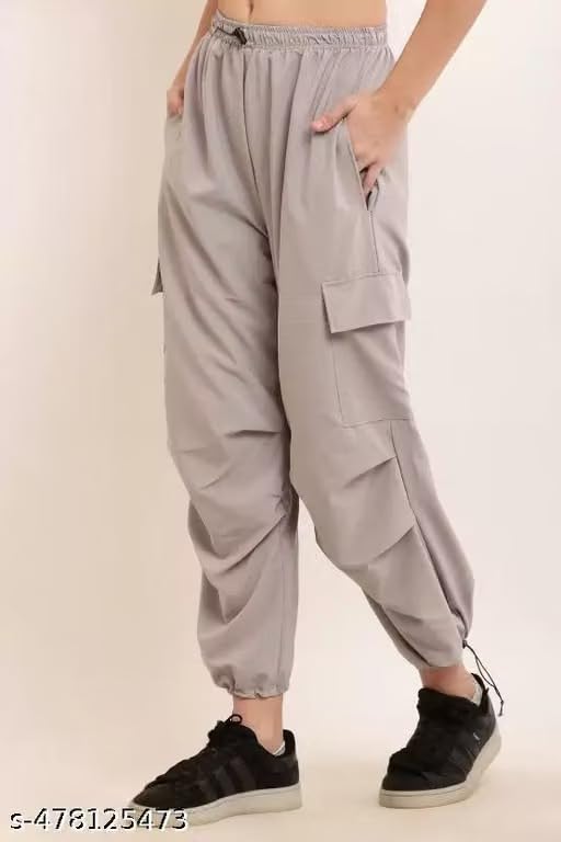 Image of Men's Cargo Jogger Pants with Elastic Waist and Drawstring