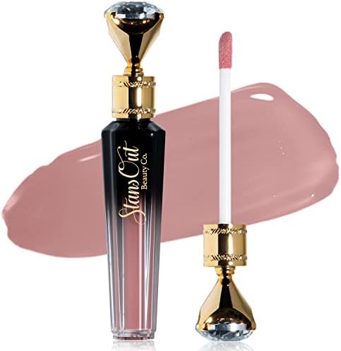StansOut Beauty Hydrating Lip Gloss | Cute Nude Moisturizing Butter-Smooth Glossy Colors | Diamond Lustre Fancy Light