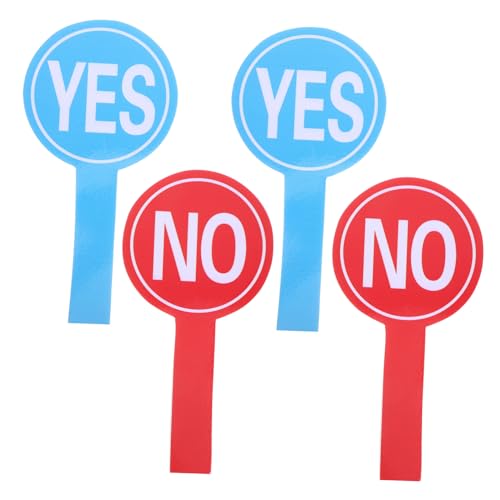 MOLUCKFU 4pcs Classroom Voting Board Handheld Scoreboard Reusable Paddle Judging Tool