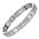 Willis Judd Women's Strong Titanium Magnetic Bracelet for Arthritis Pain Relief Size Adjusting Tool and Gift Box Included