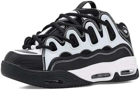 Osiris Tênis de skate masculino D3 2001, Preto/branco/vermelho, 5
