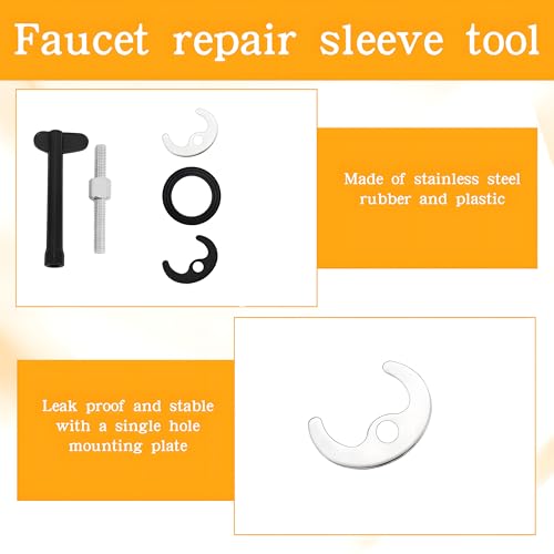 Wasserhahn Dichtung Wasserhahn Ersatzteile Waschbecken Küche Wasch- und Spülbeckenarmaturen Schraubsystem, Hufeisenbefestigungsplatte, Mutter, Gummischeibe (Edelstahl Einloch)