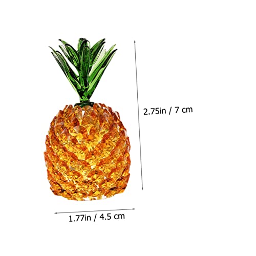 Abaodam 1Pc Crystal Pineapple Food Decor Cake Decorations Artificiales Para Showcase Decor Crystal Feng Shui Pineapple Ornament Photography Props Desktop Cartoon Decor Car #TOP7