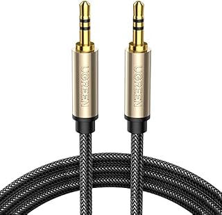 UGREEN 3.5mm Audio Cable Nylon Braided Aux Lead Stereo Headphone Jack Male to Male Auxiliary Cord with Zinc Alloy Shell Compatible with TV Speaker Car Radio Earphone iPod iPhone iPad MP3 Player(0.5M)