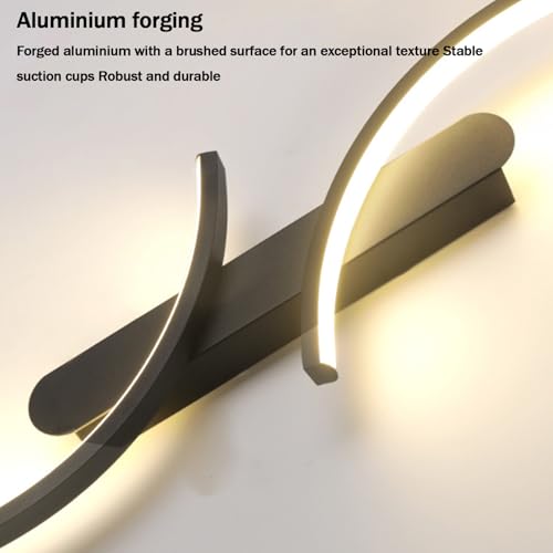 Lampara de pared LED curva para crear un ambiente calido en el dormitorio 2