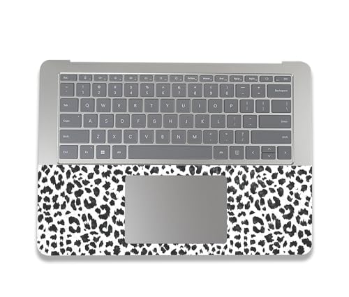 Image of MightySkins Carbon Fiber Skin Compatible with Microsoft Surface Laptop Studio 2 (2023) Full Wrap Kit - Snow Leopard Print | Protective, Durable Textured Carbon Fiber Finish | Made in The USA