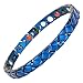 Bracelet magnétique Acier Inoxydable bracelet manchette Femmes Bleue