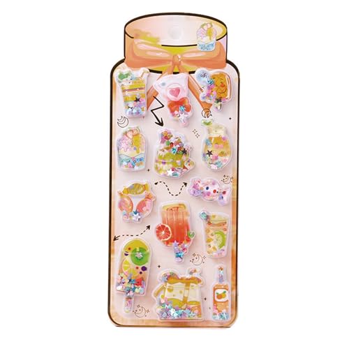 Pegatinas 3D Para De Móvil | Calcomanías Decorativas con Efecto Agua,Pegatinas De Papelería - Para De Móvil Cuaderno Álbum Manualidades Favoritos Fiesta Infantil Recompensas Aula