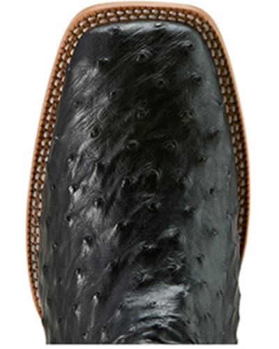 ARIAT Men's Drifter Exotic Ostrich Western Boot Broad Square Toe - 10058170 11 D(M) US Black4