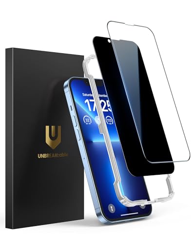 Verre trempé iPhone 13 Pro UNBREAKcable avec cadre de pose facile et anti espion