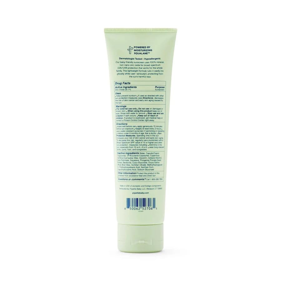 Image of Pipette Baby Clean Mineral Sunscreen Trio, Includes Spray SPF 30 (6 Oz), Stick SPF 50 6 oz (0 /6 oz), and Water-resistant Sun Lotion (3 oz), Zinc Oxide Mineral Sunscreen, UVB /UVA Sunblock for Kids