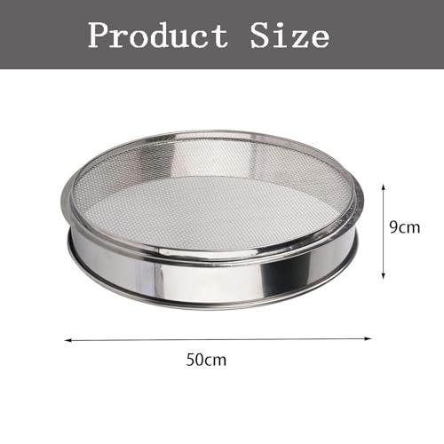 Tamis de pâtisserie maille fine de 50 cm pour éliminer les grumeaux