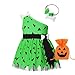 My First Halloween Baby Girls Outfit Toddler Kids Girl Halloween Costume with Bone Hair Clip Cloak Pumpkin Dress Trendy Fashion Historical Stone Age Family Party Outfit