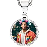 Memorial Custom Necklace With Picture Inside Silver Personalized Photo Necklace Medallion Chain With Picture Pendent Hip Pop Personalized Photo Customized Picture