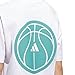 adidas Women's Basketball Small Logo Graphic T-Shirt, White/Powder Teal, Small/Tall