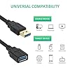 WestCowboy USB 3.0 Extension Cable 15FT, SuperSpeed USB3.0 Extender Cord A Male to A Female for Paystation, Xbox, Hard Drive, USB Flash Drive, Mouse,Keyboard, Card Reader, etc(Black) (15FT) #1