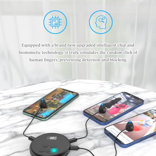 Clicker automático pantalla teléfono inteligente simulador tapper físico silencioso 5 cabezas 3