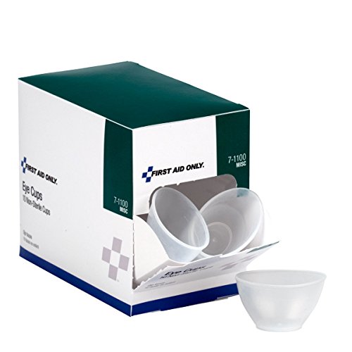 First Aid Only Non-Sterile Eye Cups, Ideal for Standalone First Aid or Refilling First Aid Kits, 10 Pack