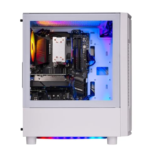 Image of Skytech Archangel Gaming PC Desktop, Intel i5 14400F 2.5 GHz (4.7GHz Turbo), AMD RX 9070 16GB, 1TB NVMe SSD, 32GB DDR5 RAM 5600 RGB, 650W Gold PSU, Wi-Fi, Win 11