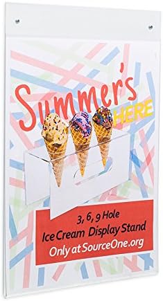 Soporte de acrílico transparente para letreros de montaje en pared de 8.5 x 11 (paquete de 1)